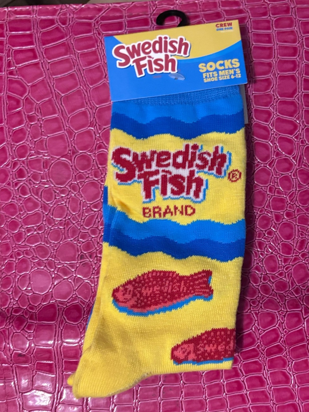 Swedish Fish Candy Crew Socks Men’s Shoe Size 6-13 Women’s Shoe Size 7-13